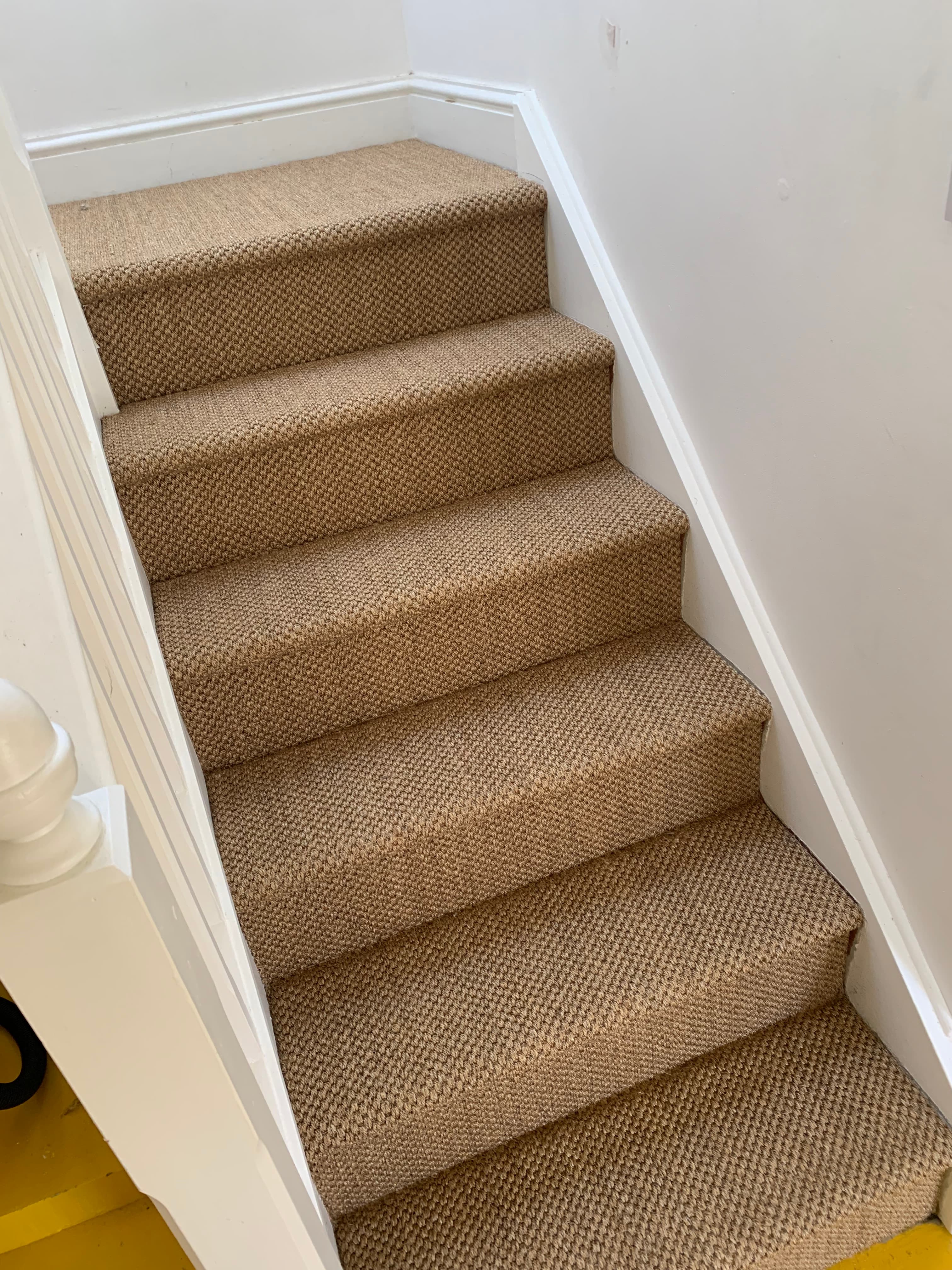 Sisal hallway installation